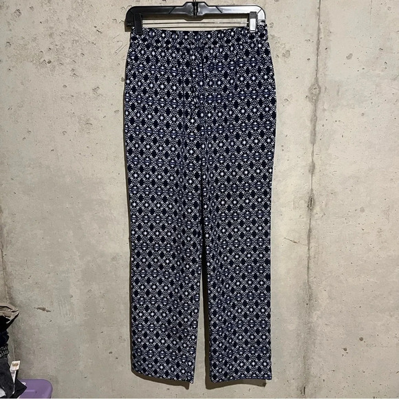 Vince Camuto Soft Pants XS Comfortable Elastic Drawstring Lounge Blue White - Picture 1 of 9